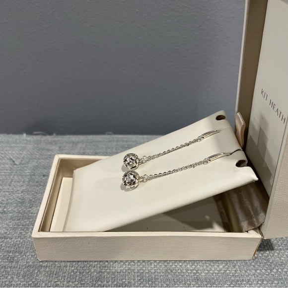 Kit Heath Sterling Silver Cage Ball Dangle Drop Earrings - Picture 3 of 8